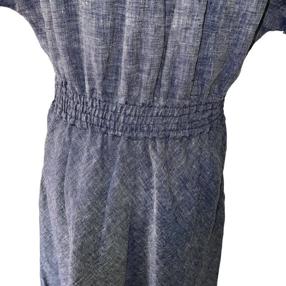 Amy Kuschel Womens Shirt Dress Size Small Blue Midi Button Down Collared - Picture 8 of 10